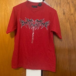 Boys youth large red color tee